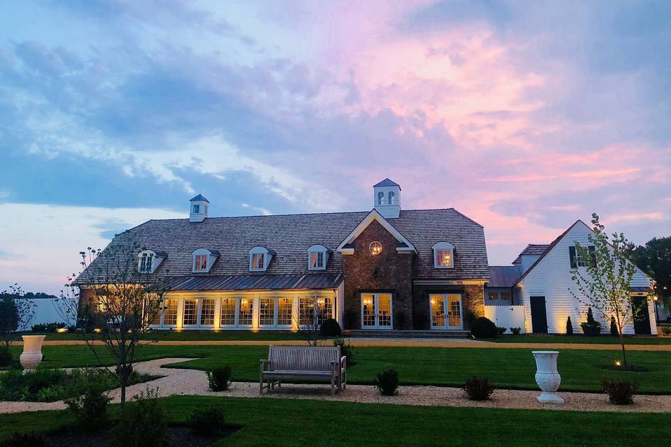 Main stables at dusk