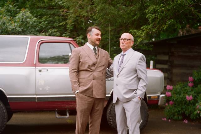 Groom and his father