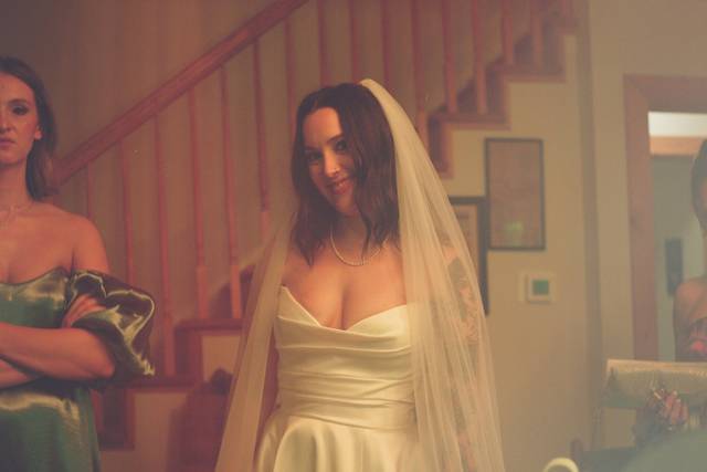 Bride getting ready