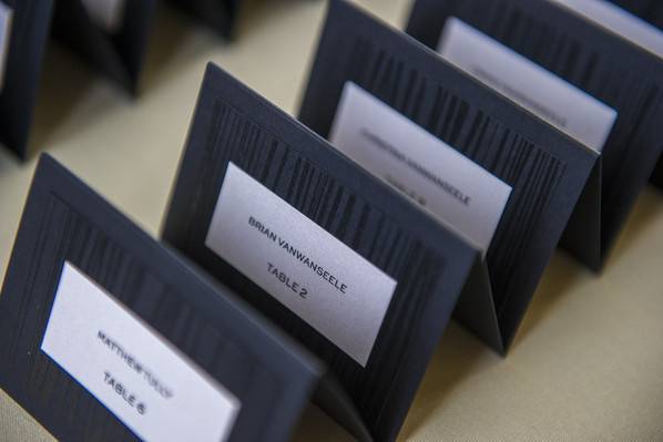 Black and White Escort Cards