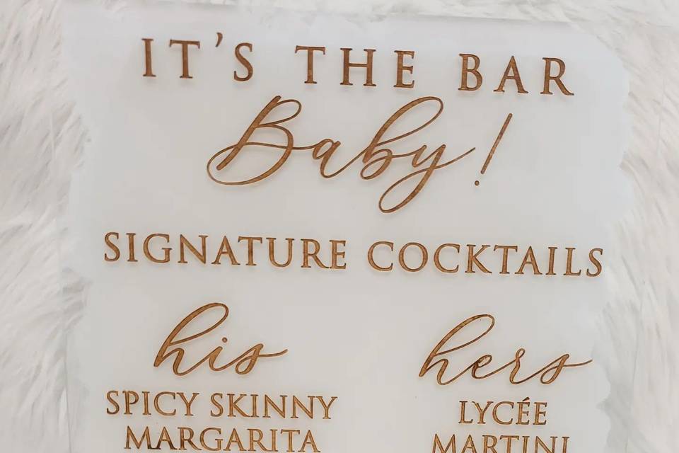 Its the Bar Cocktail Sign