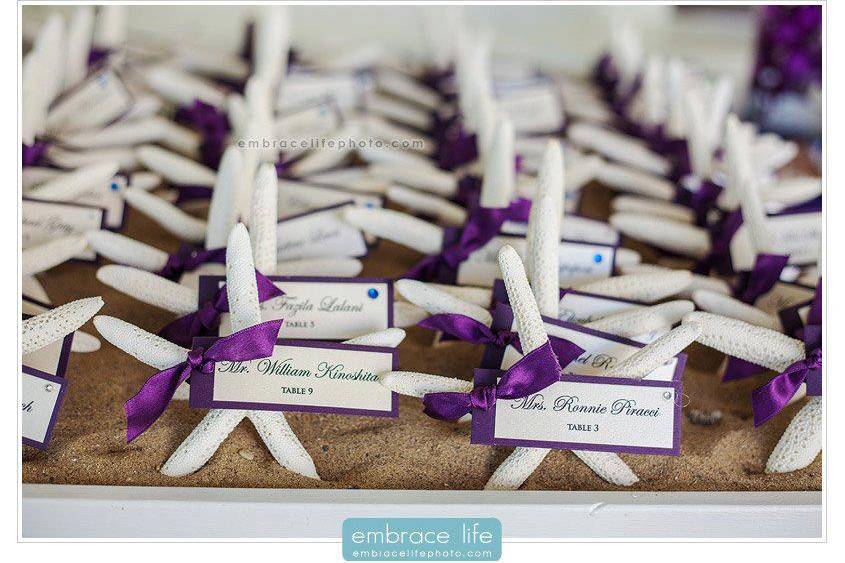 Starfish Escort Cards