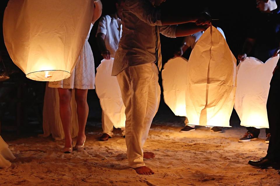 Beach Wedding Lanterns