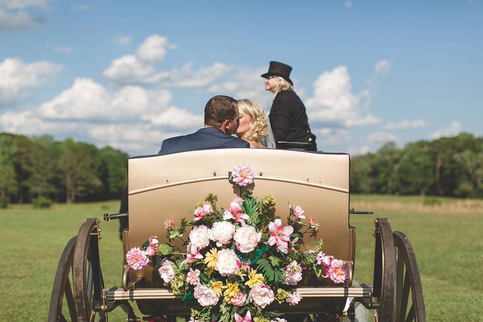 Barn Wedding with Carriage