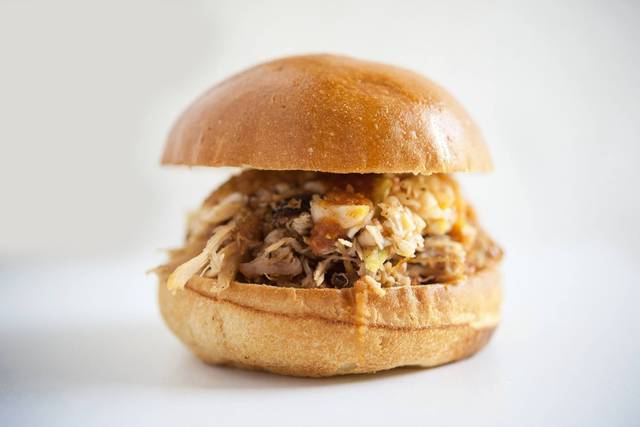 Pork stripe burger