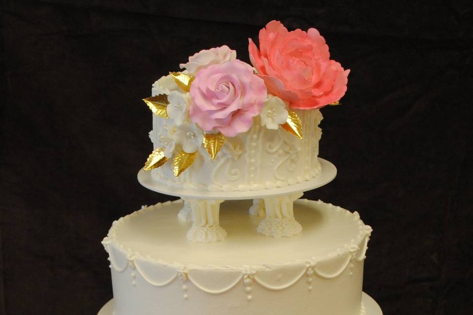 Three tier wedding cake