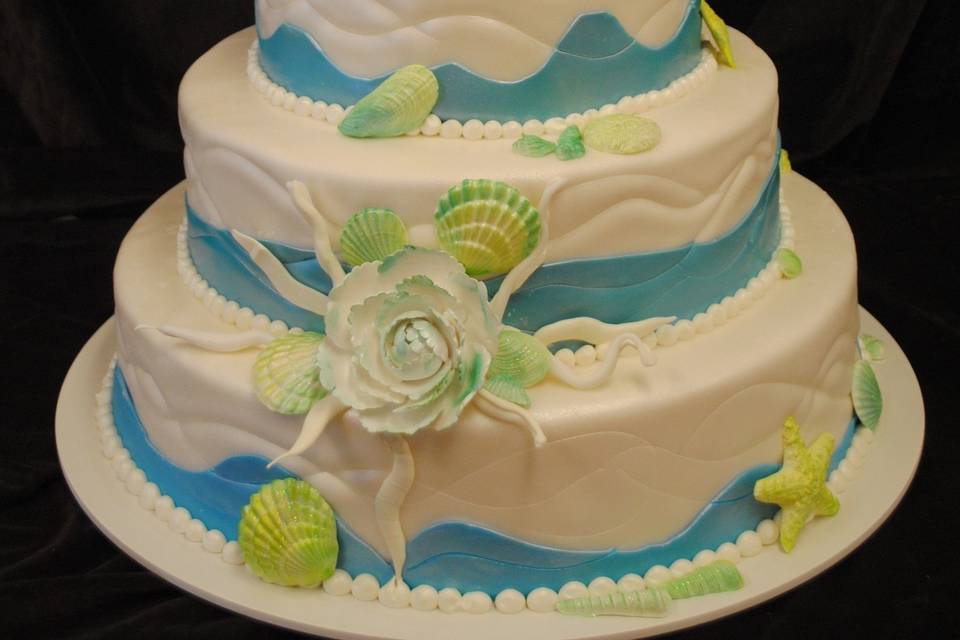 Oceanic wedding cake