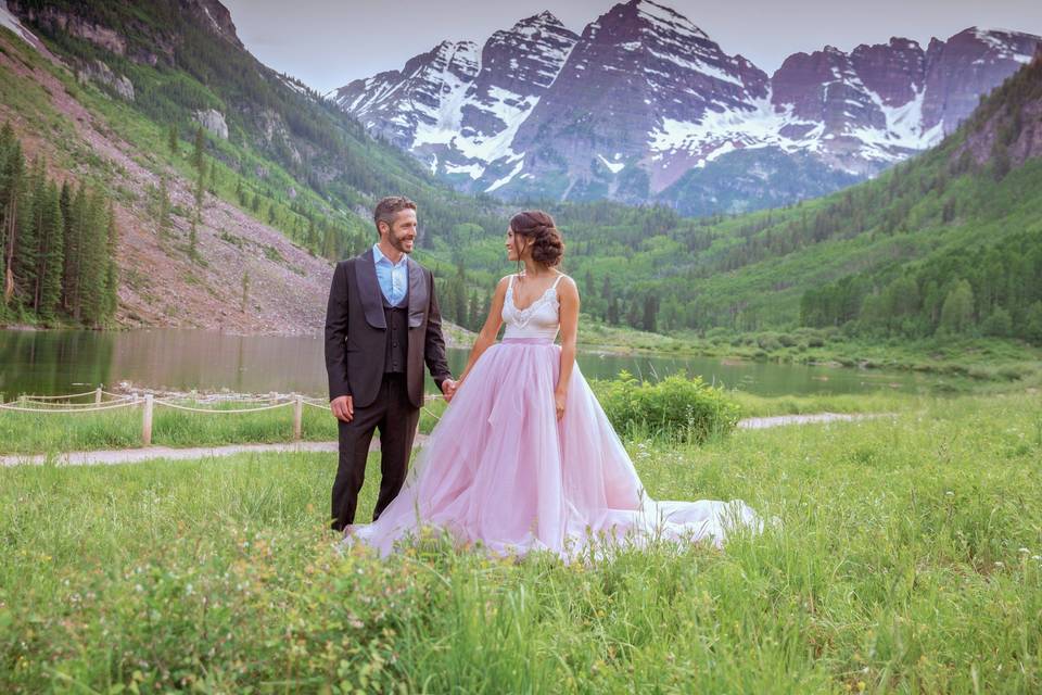 Couple at Maroon Bells