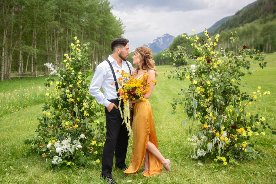 Bride in yellow