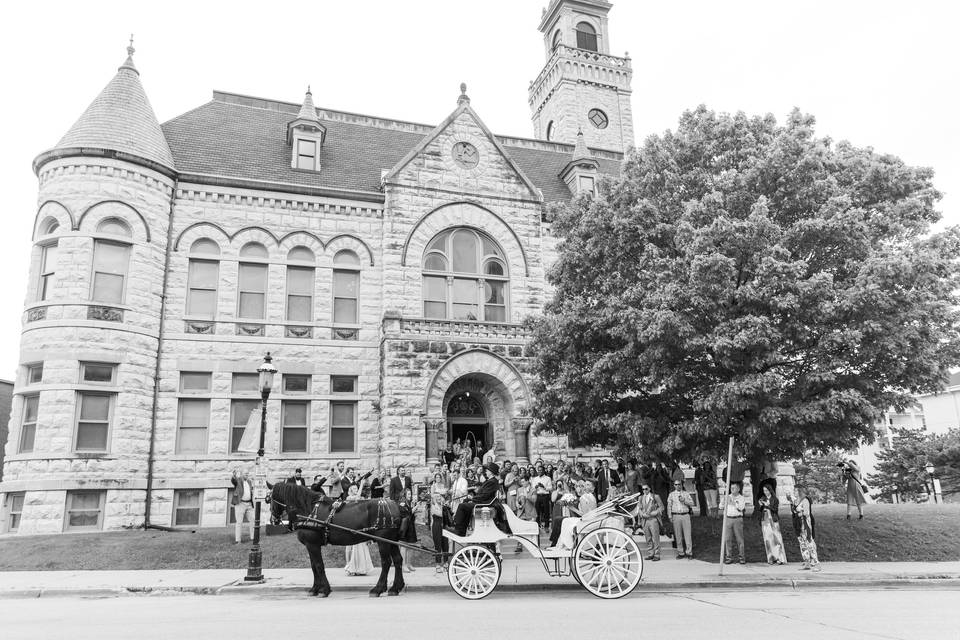 Historic Courthouse Arrival