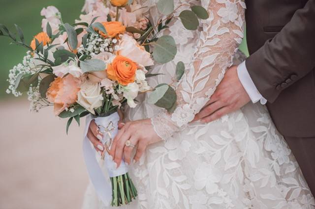 Peach & Orange Bridal Bou