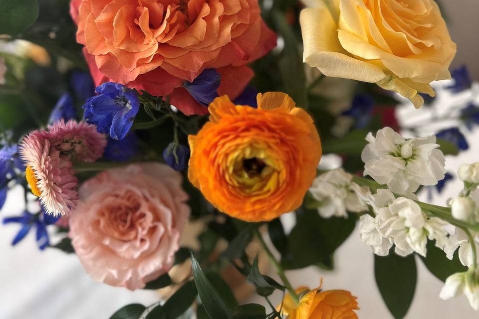 Orange, Yellow and Pink