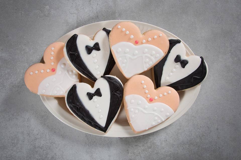 Tuxedo and Wedding Dress Cooki