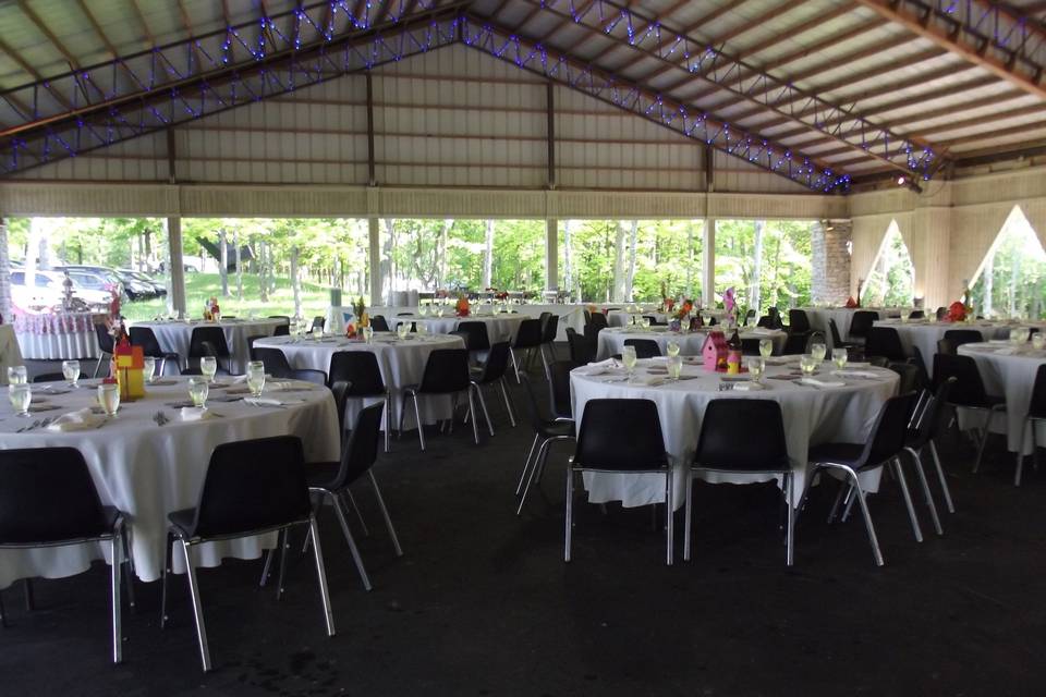 The overlook patio, the highest point of the park.