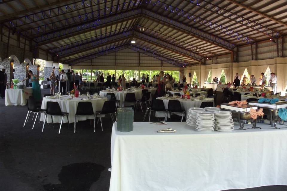 May reception in the pavilion-decorated