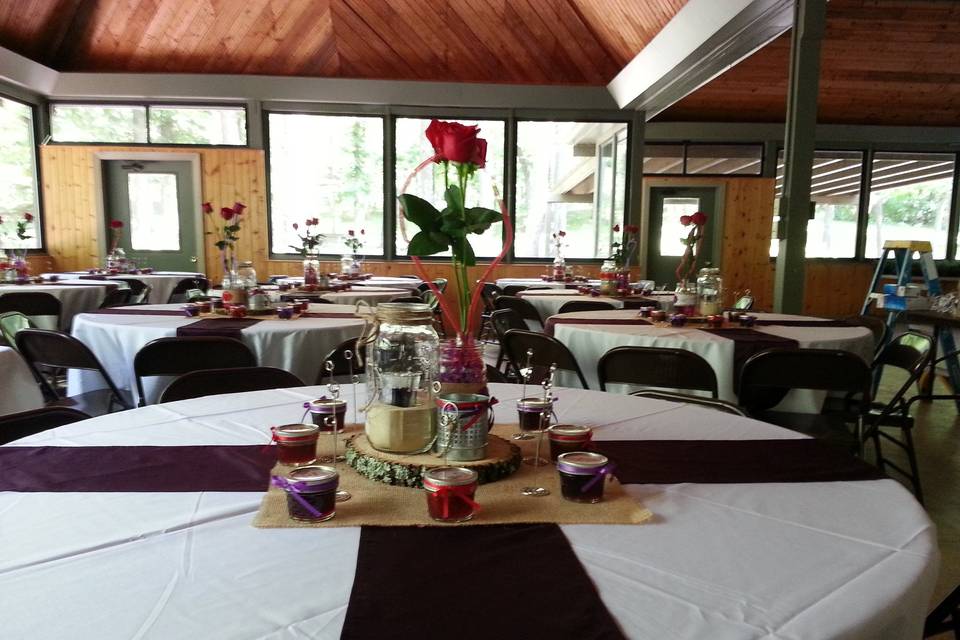 May reception in the pavilion-decorated