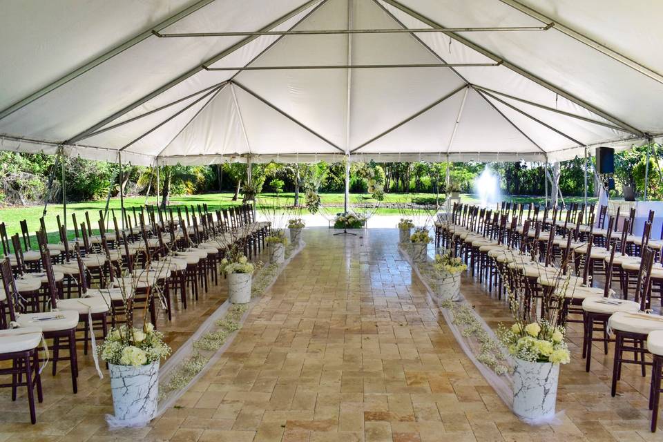 Tented reception