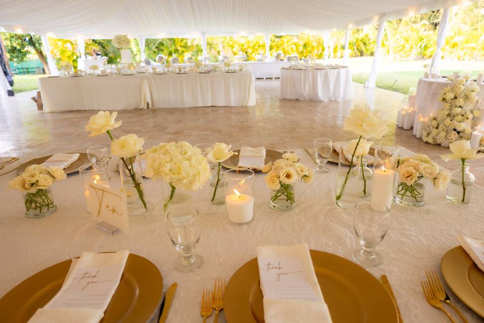 Decorated reception space