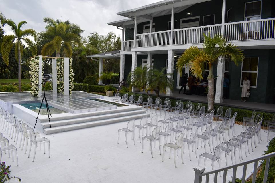 Poolside ceremony