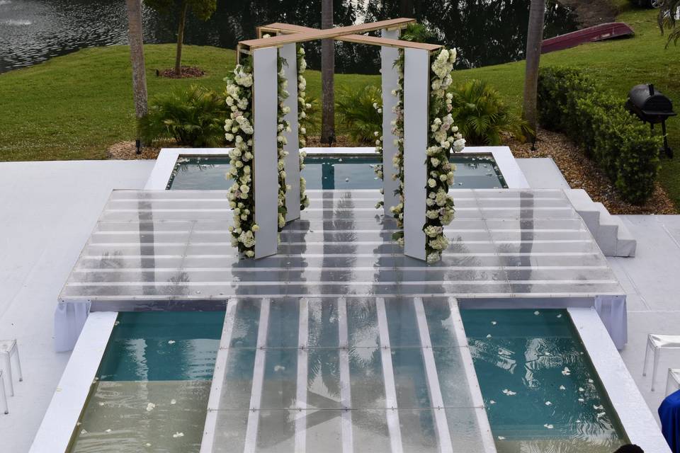 Poolside ceremony