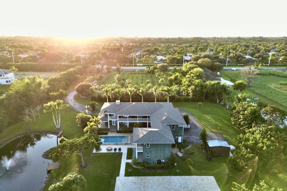 Aerial view of estate