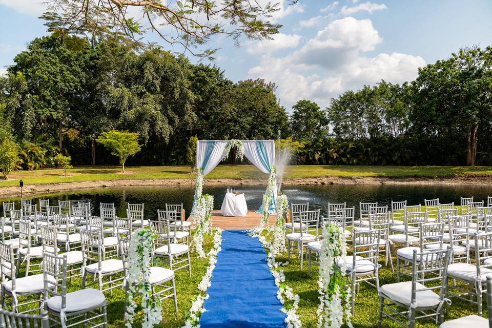 Decorated ceremony space