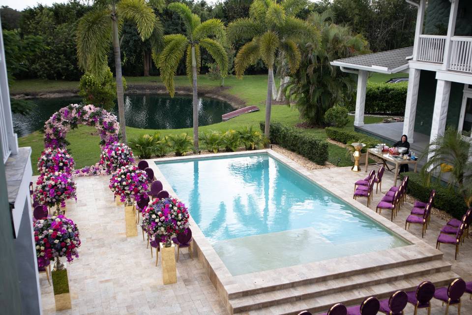 Poolside ceremony