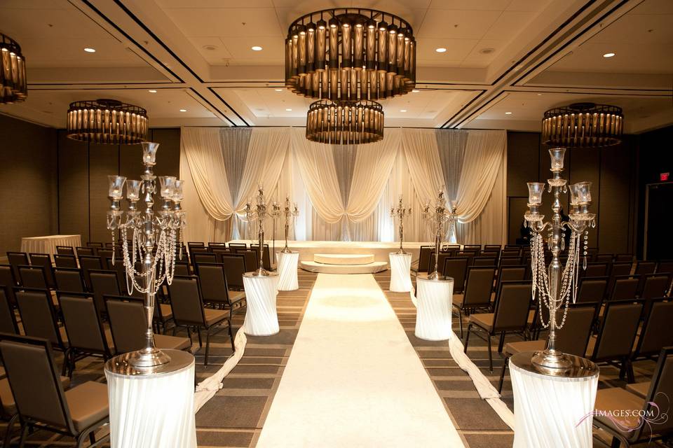 Indoor wedding setup