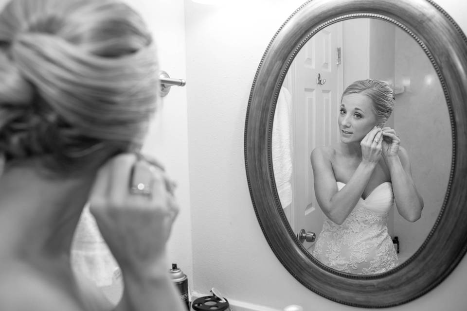 Bride and the mirror