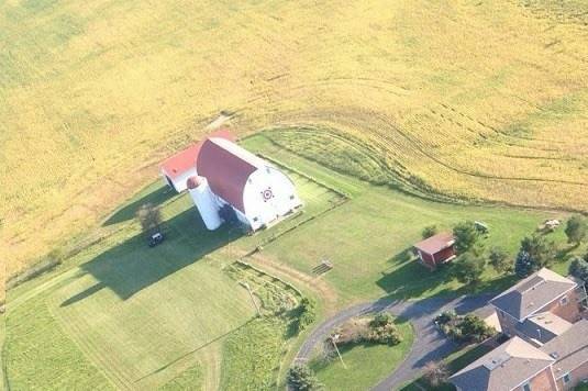 Aerial view of the farm
