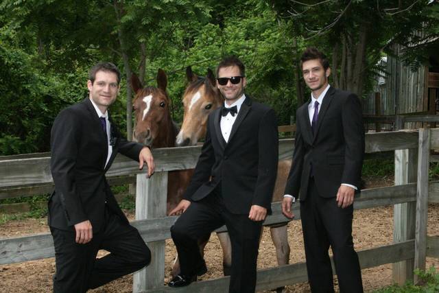 The groom with his groomsmen