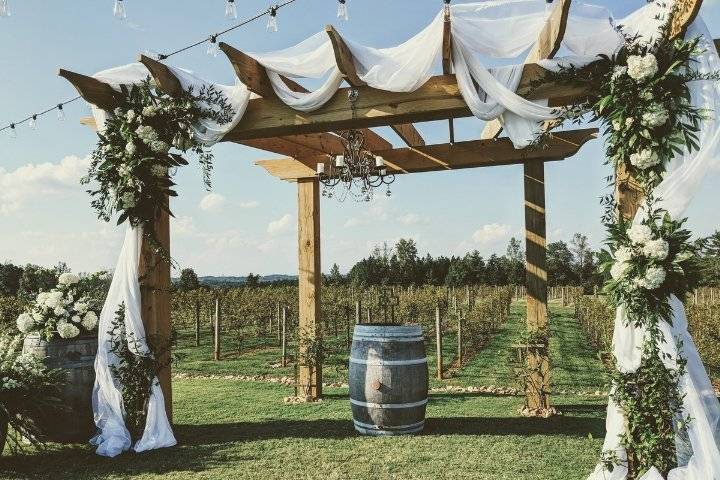 Outdoor ceremony space