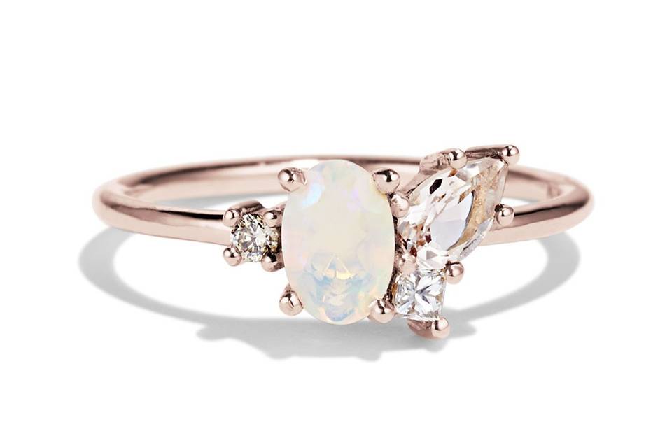 Opal Morganite Ring
