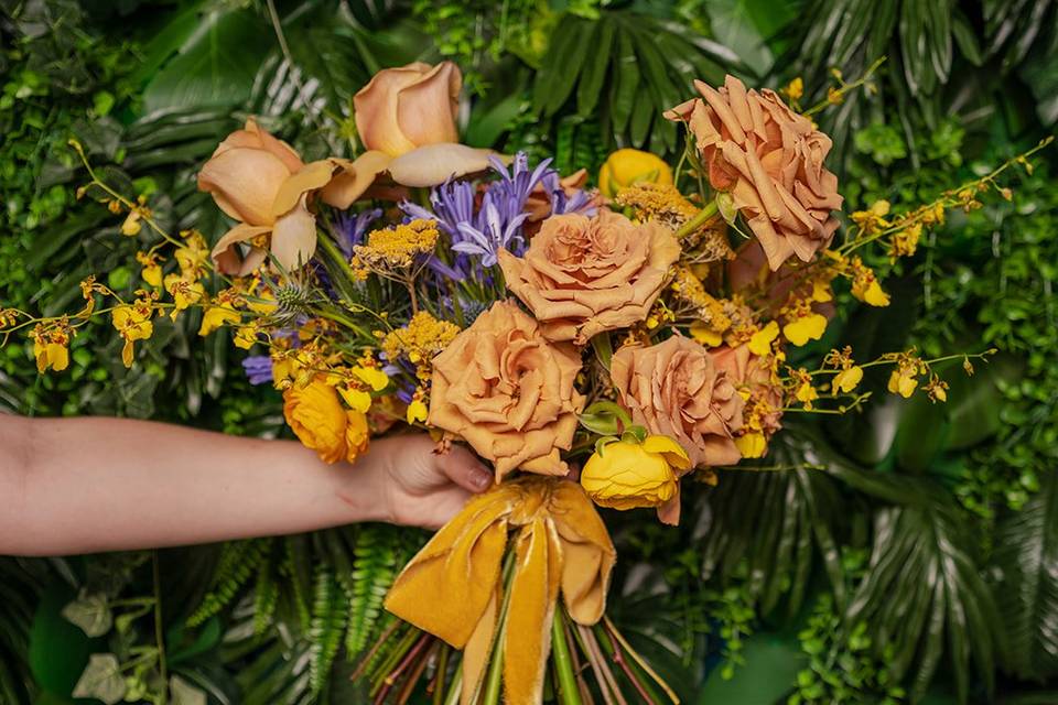 Yellow and blue bouquet