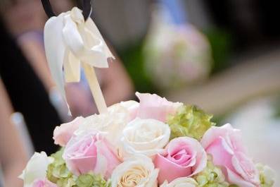 Pink and green bouquet