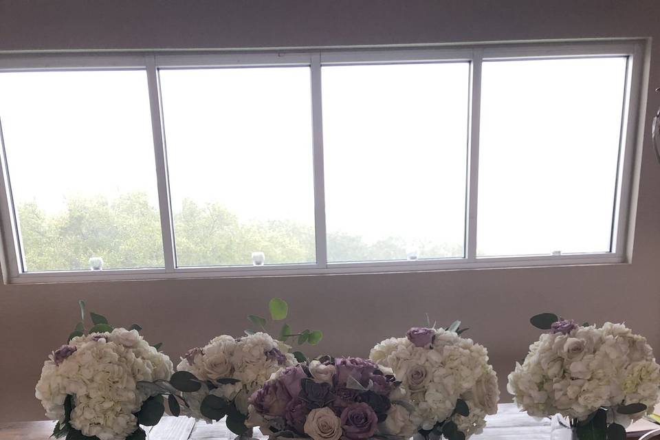 Hydrangea and Rose Bouquets