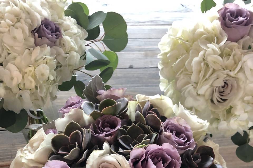 Rose and Succulent Bouquet