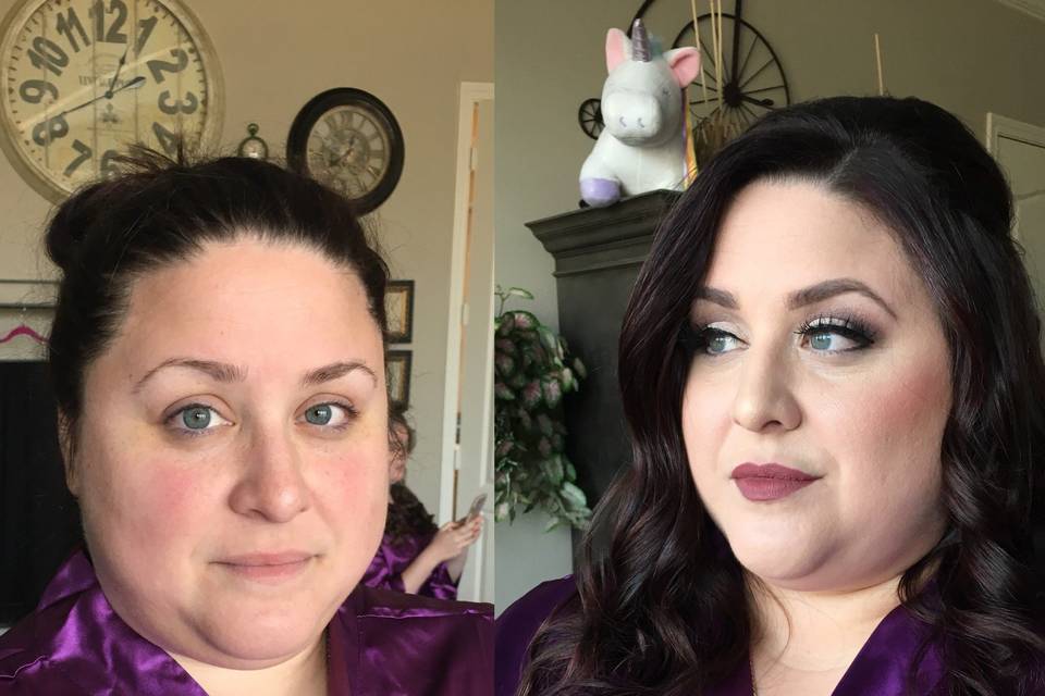 Bridal Before and After MU