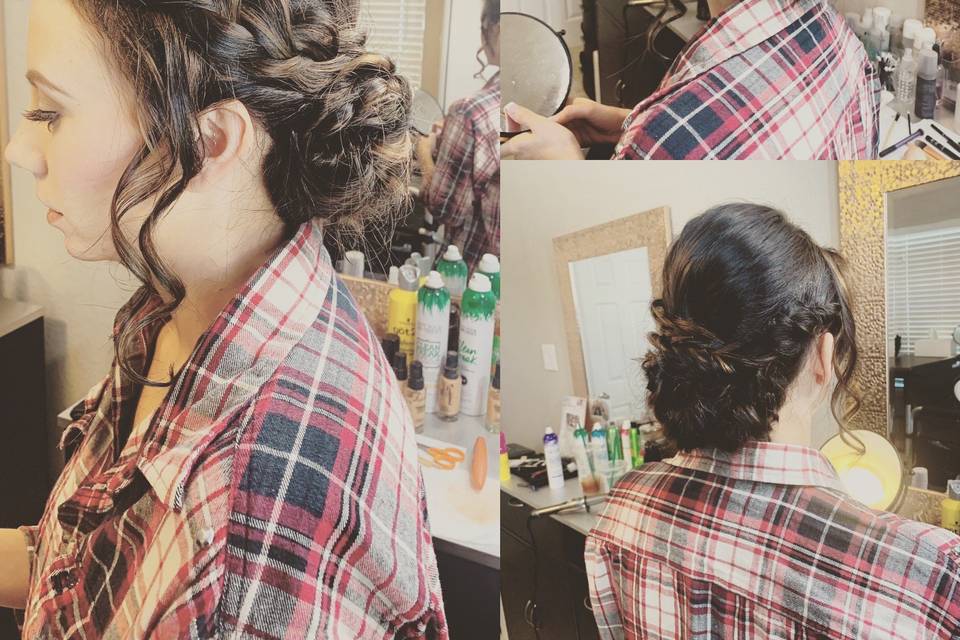 Updo Style For Trial Bridal