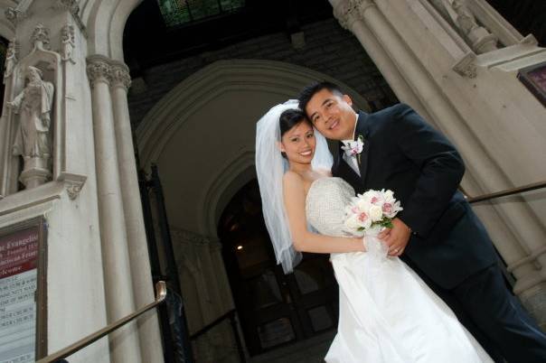 The happy newlyweds