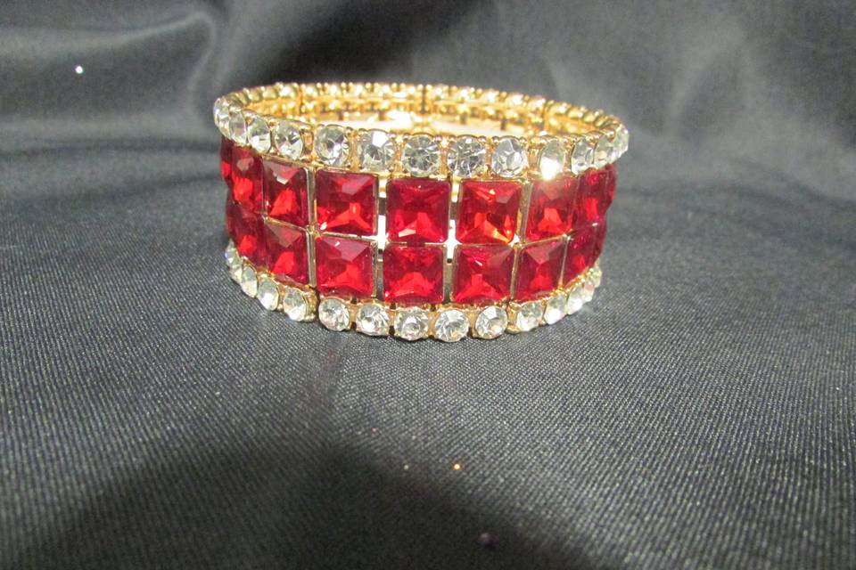 Red and silver Bracelet