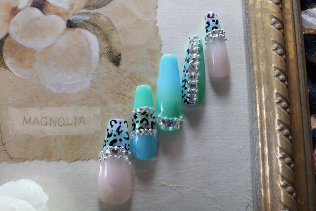 Blue & Green Leopard Wedding