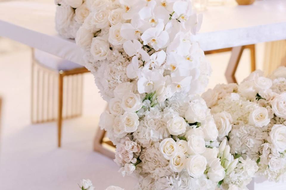 Floral head table