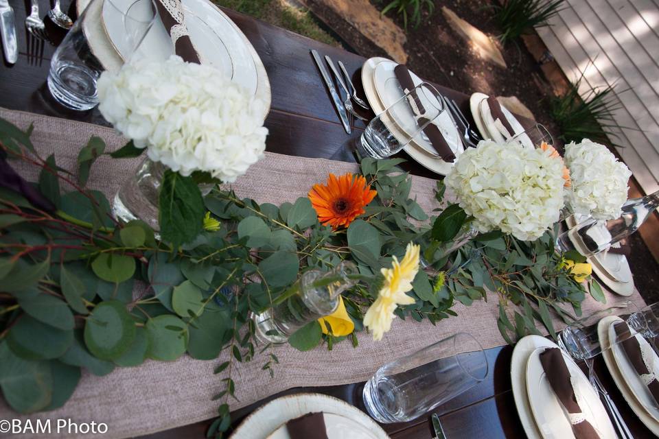 White flowers centerpiece