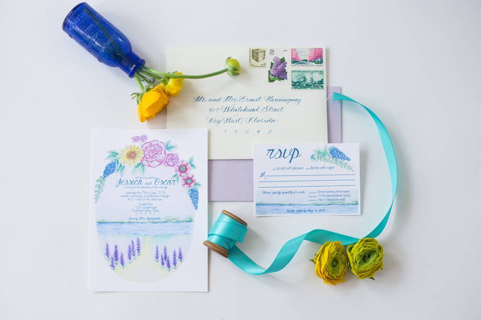 Floral invitation