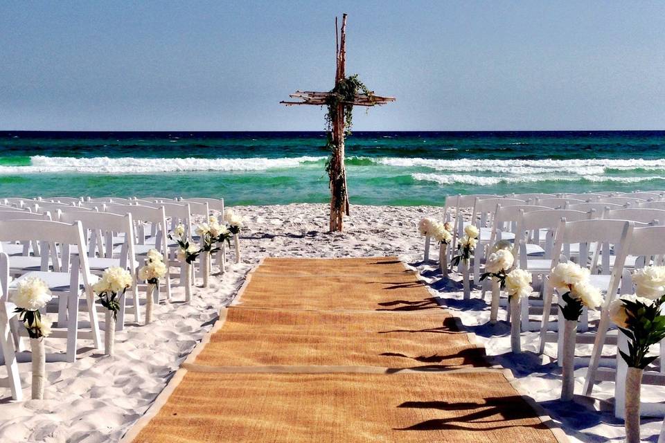 Wedding ceremony set-up