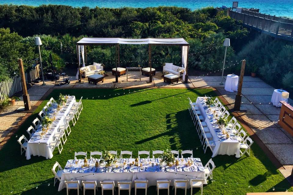 Reception area set-up