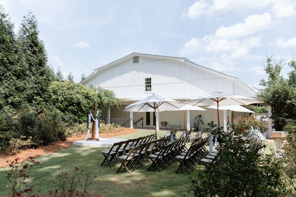 Outdoor ceremony view
