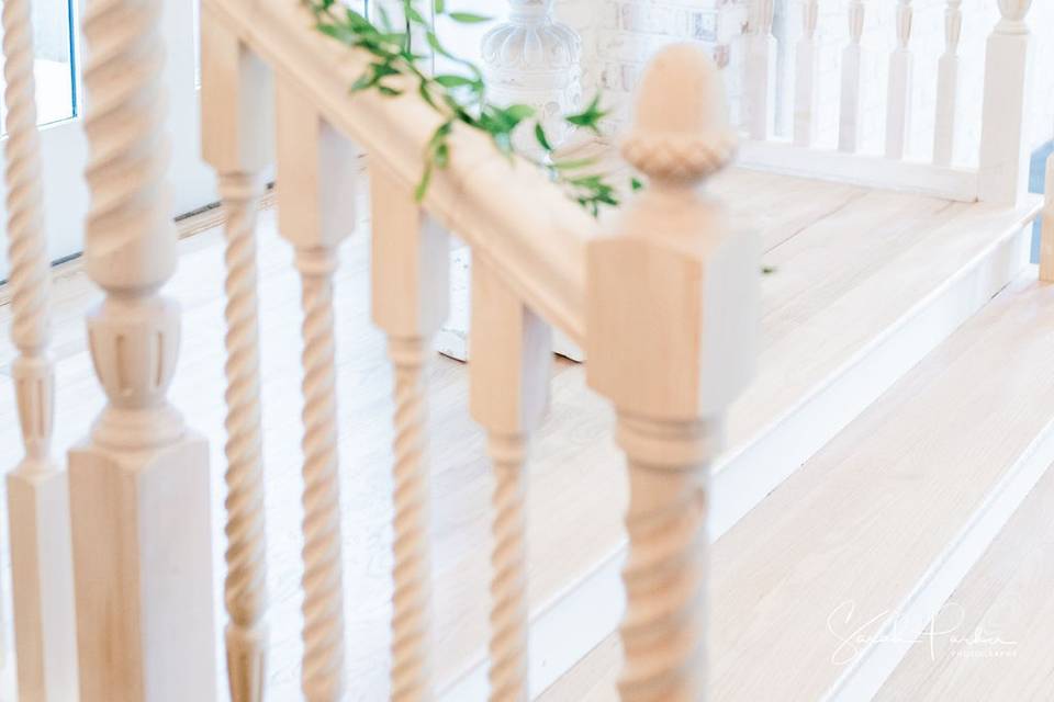 Cake table on stairs