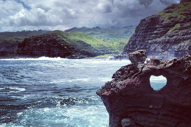 Heart shaped rock in maui